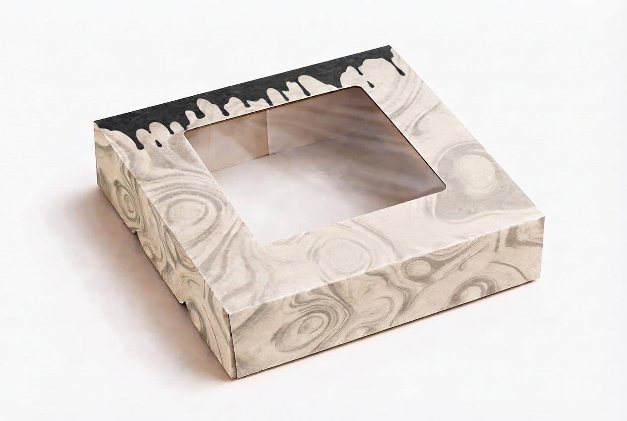 Bakery box with a window lid